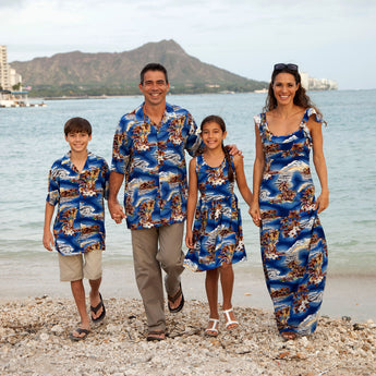 Blue Hawaii Empire Dress