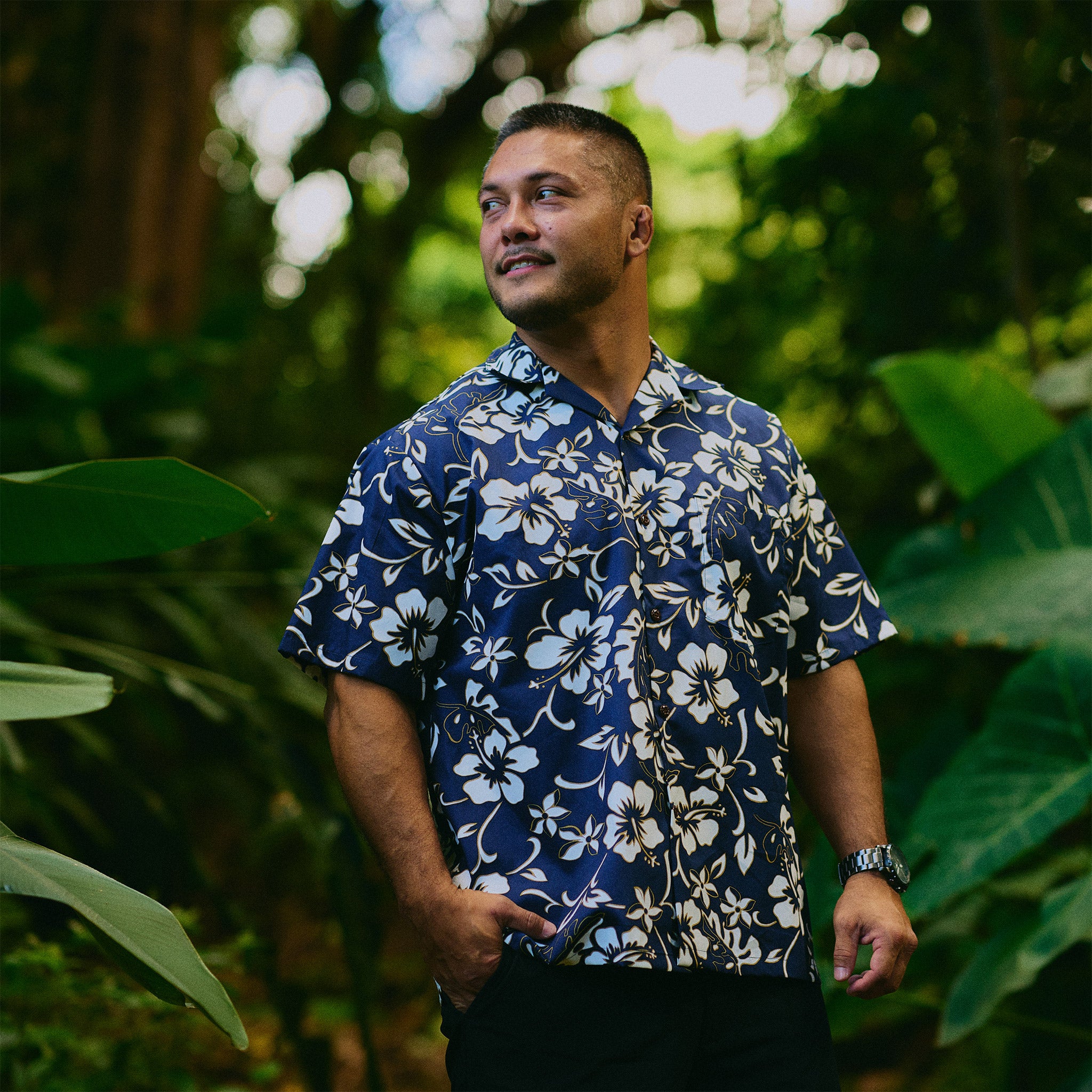 hawaiian dress shirt Men's Tencel Shirt - Hawaiian Nights
