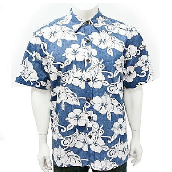 Hibiscus Reverse Print Aloha Shirt