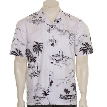 Map of Hawaii Aloha Shirt