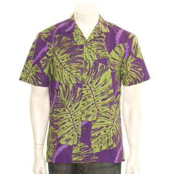 Monstera Leaf Print Aloha Shirt