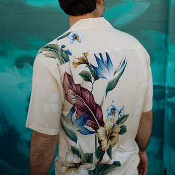 Floral Bird of Paradise Aloha Shirt