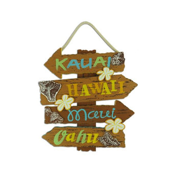 Hawaiian Islands Wood Sign