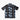 Lehua Quilt Aloha Shirt in Black, flat lay - Made in Hawaii by Hilo Hattie