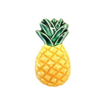 Raku Golden Pineapple Magnet