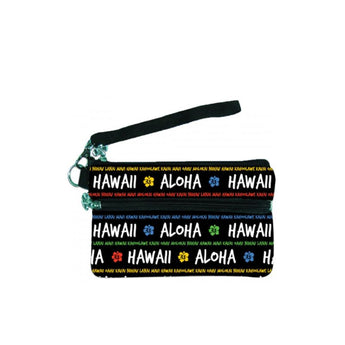 Colorful Aloha Pua Hawaii Wristlet