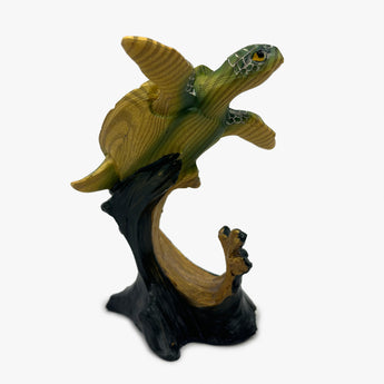 Sea Turtle Carving with Stand