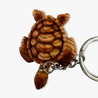 Sea Turtle Wood Key Chain