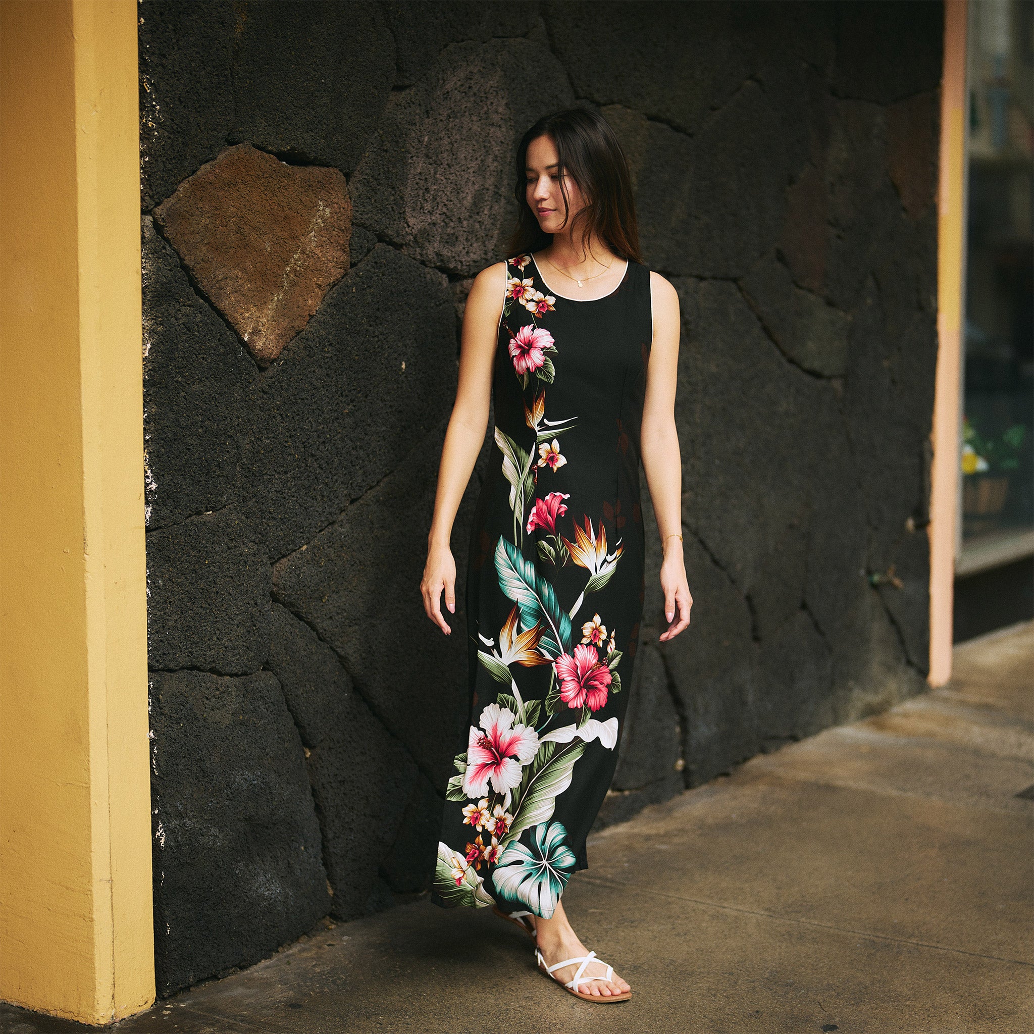Floral Bird of Paradise Long Dress – Hilo Hattie