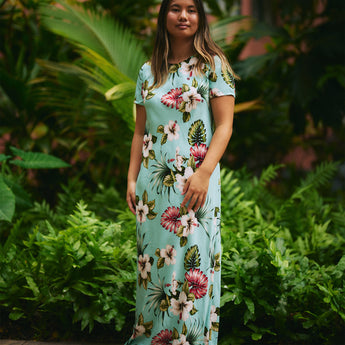 Hawaiian Floral Long Dress