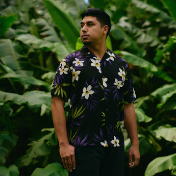 Plumeria Cluster Aloha Shirt