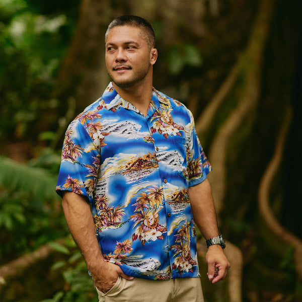 Blue Hawaii Aloha Shirt  Hilo Hattie