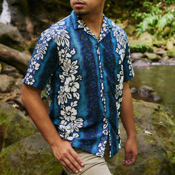 Hibiscus Panel Aloha Shirt