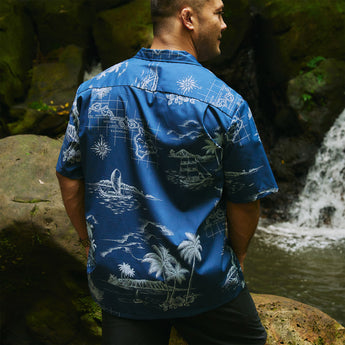 Map of Hawaii Aloha Shirt