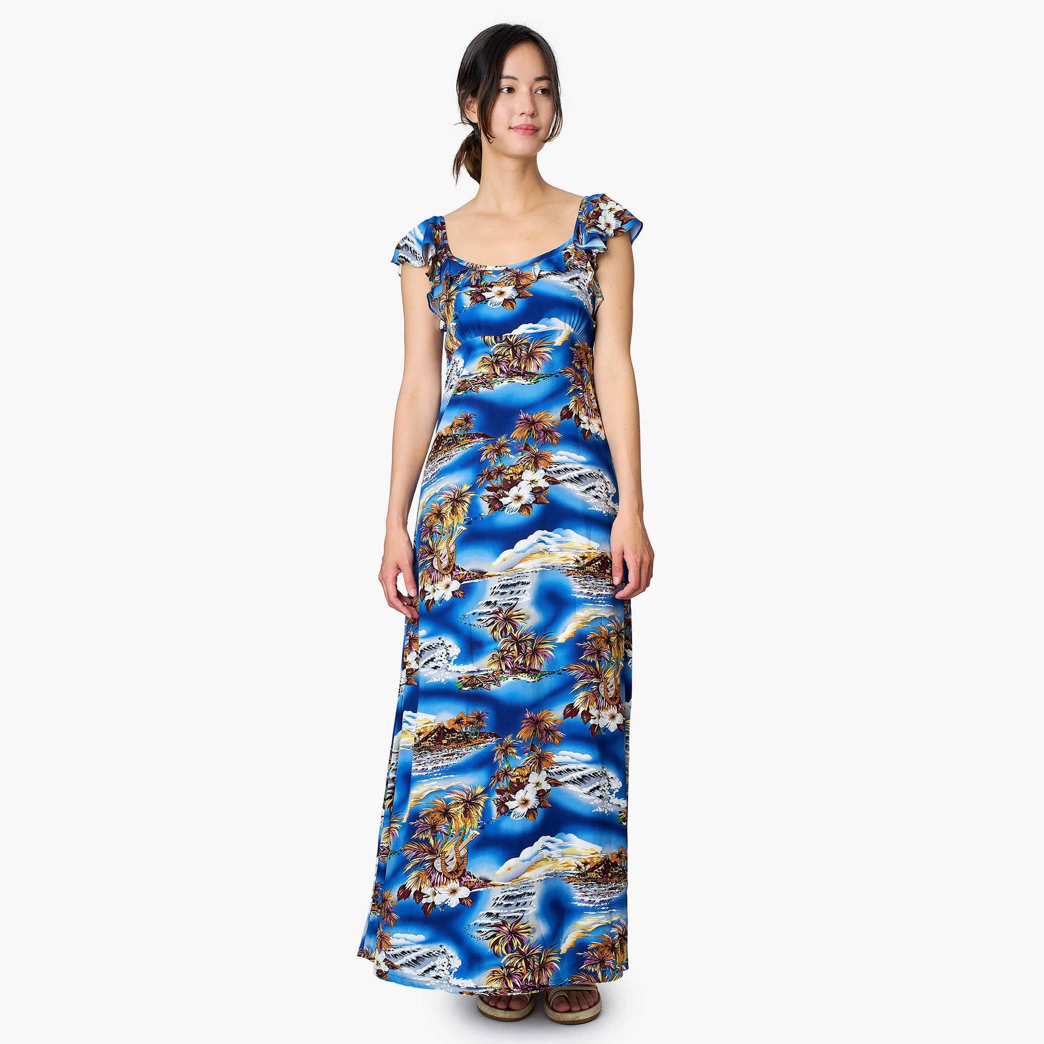 Blue Hawaii Empire Dress Hilo Hattie Blue Hawaii Empire Dress Hilo Hattie