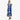 Quilt Panel Ruffle Neck Dress in navy - Made in Hawaii by Hilo Hattie
