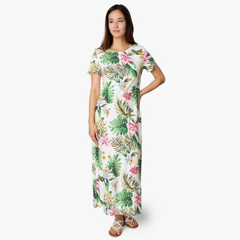 Hawaiian Orchid Long Dress