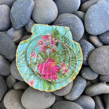 Aqua Tropical Seashell Dish
