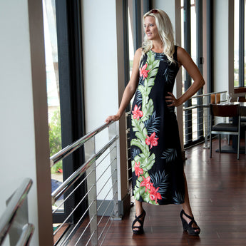 Orchid Panel Long Dress