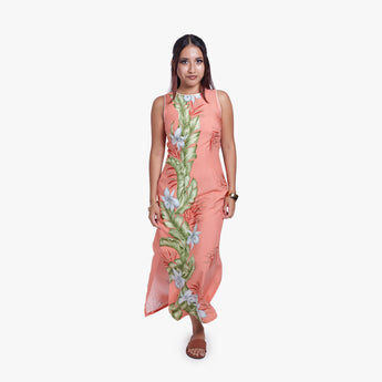 Orchid Panel Long Dress