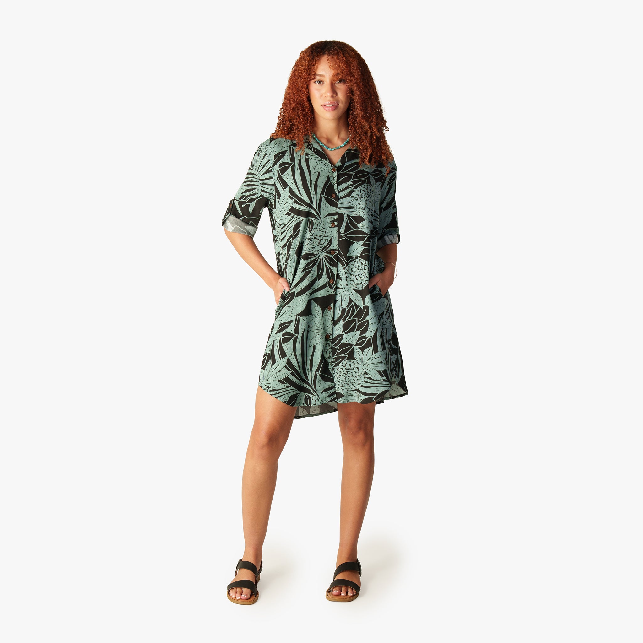 Bold Serenity Aloha Shirt Dress Hilo Hattie Bold Serenity Aloha Shirt Dress Hilo Hattie