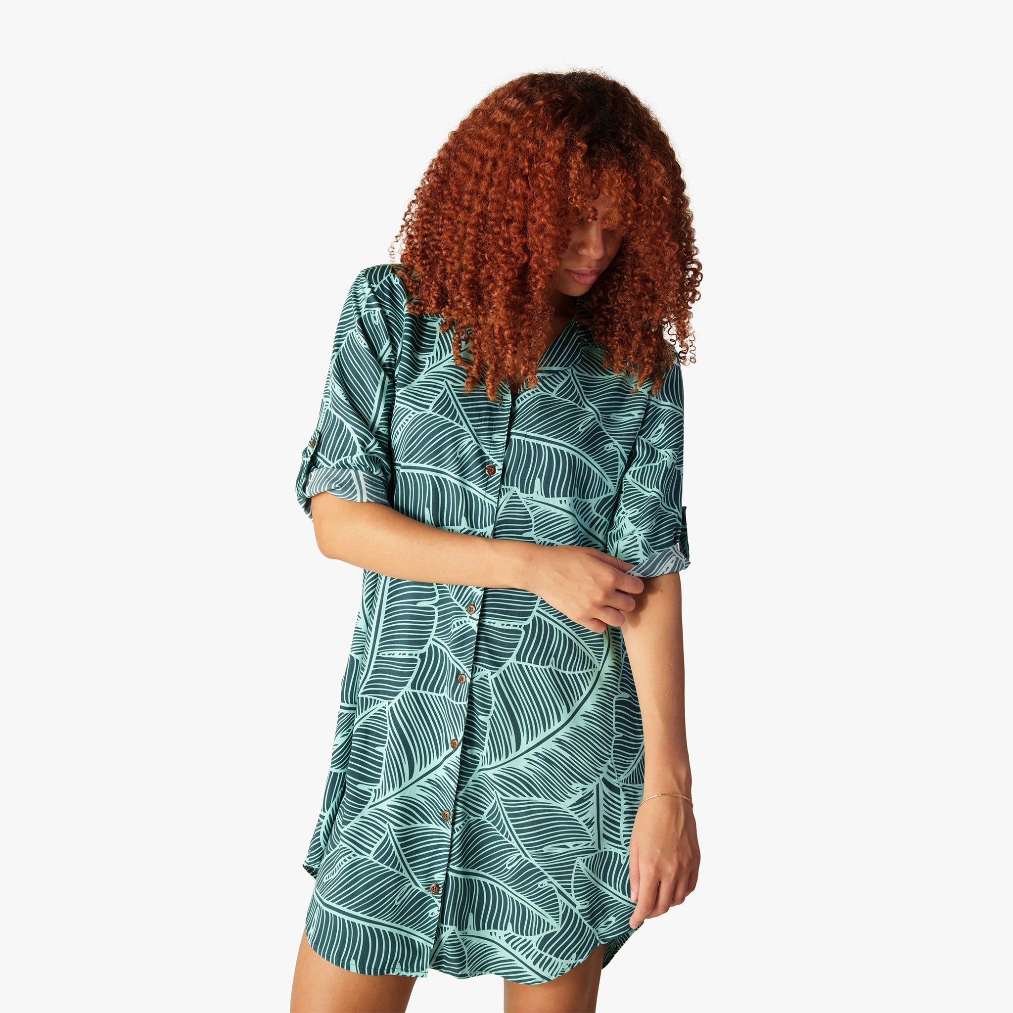 Banana Leaf Aloha Shirt Dress | Made in Hawaii Hilo Hattie Banana Leaf Aloha Shirt Dress | Made in Hawaii Hilo Hattie