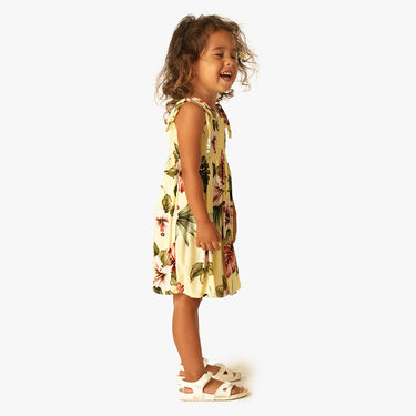 Hawaiian Floral Girls Tube Dress