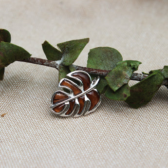 Monstera Koa Wood Pendant