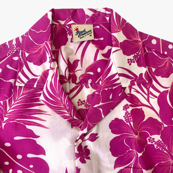Hibiscus Palm Panel Aloha Shirt