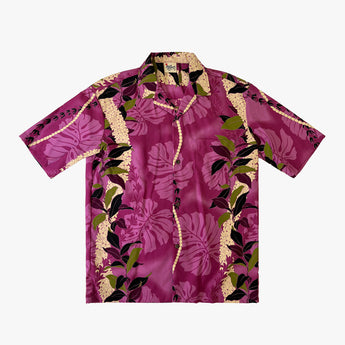 Maile Monstera Panel Aloha Shirt