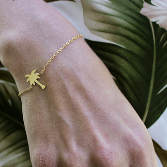 Palm Tree Pendant Bracelet