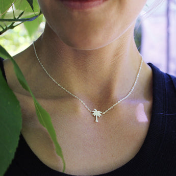 Palm Tree Pendant Necklace