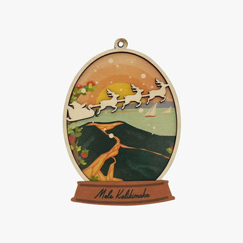 Kilauea Ohia Lava Snowglobe Ornament