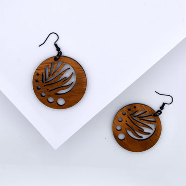 Koa Wood Bird of Paradise Earrings