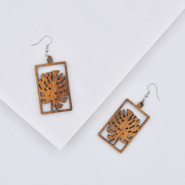 Koa Wood ‘Ape Split Earrings
