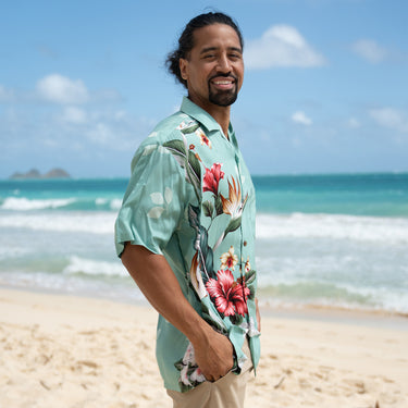 Floral Bird of Paradise Aloha Shirt