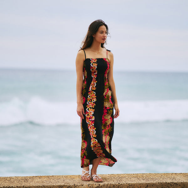 Pineapple Panel Long Smock Dress – Hilo Hattie