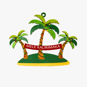 Mele Palm Tree Banner Ornament