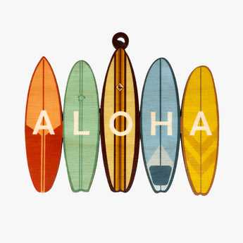 Retro Aloha Surfboards Ornament