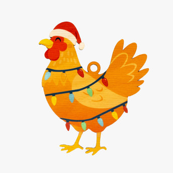 Xmas Chicken Lights Ornament