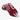 Aloha Necktie in Tropical Canopy Burgundy, rolled view - Made in Hawaii by Hilo Hattie