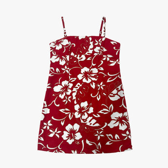 Classic Hibiscus Girls Dress with Adjustable Strap