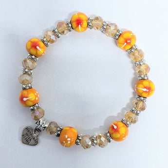 Hibiscus Bracelet with Charm