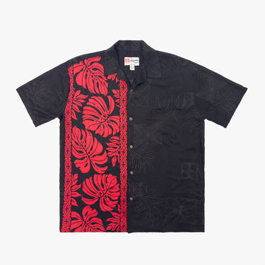 Prince Kuhio Burgundy Rayon Hawaiian Shirt