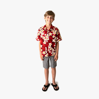 Plumeria Boys Aloha Shirt