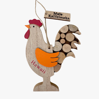 Wooden Rooster Ornament