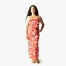 Classic Hibiscus Long Dress in Red - Made in Hawaii by Hilo Hattie