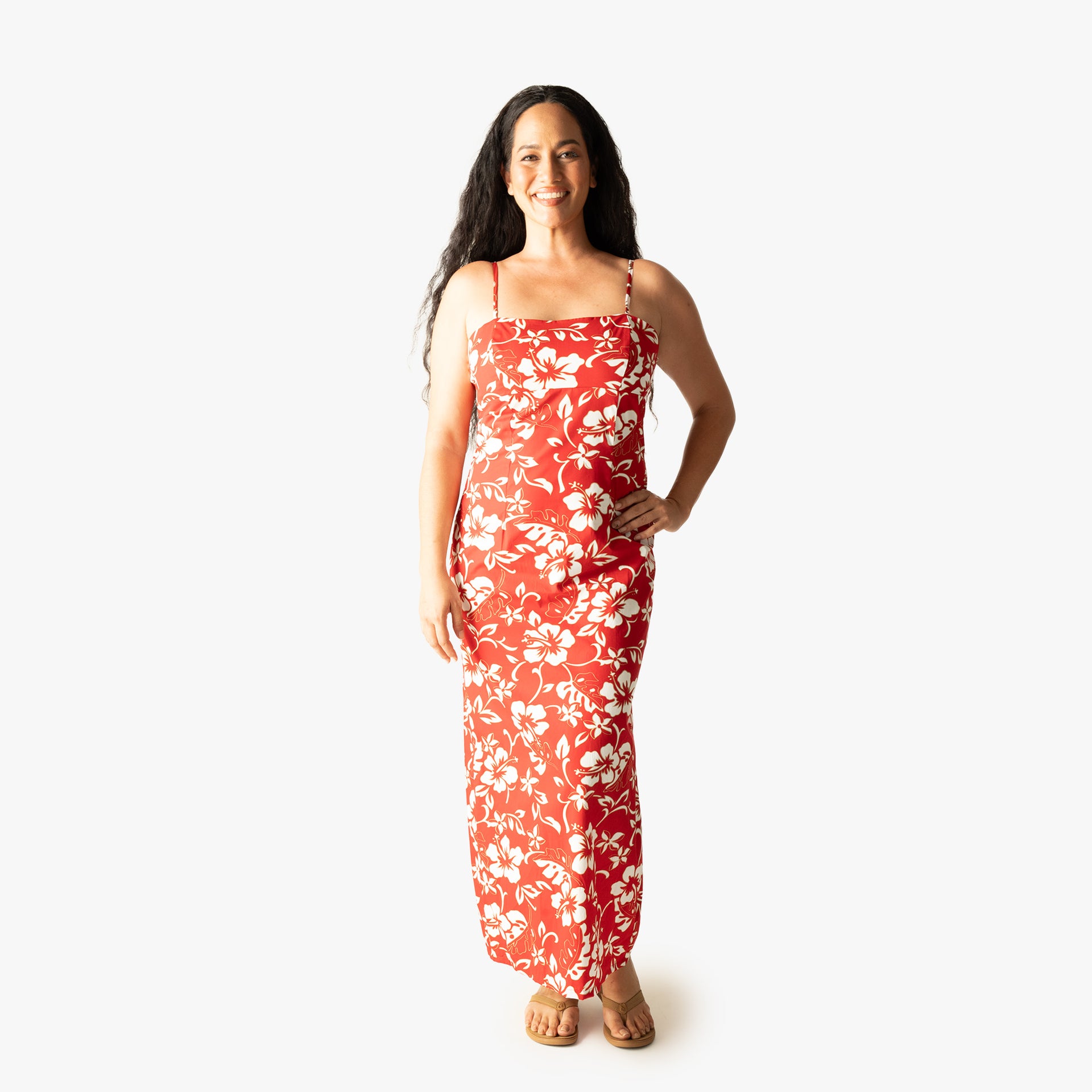 Classic Hibiscus Long Dress | Made in Hawaii