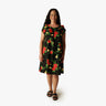 Hibiscus Dream Short Mu'umu'u in Black - Made in Hawaii by Hilo Hattie