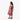 Hibiscus Palm Double Ruffle Short Mu'umu'u in Red, side view, off shoulder - Made in Hawaii by Hilo Hattie